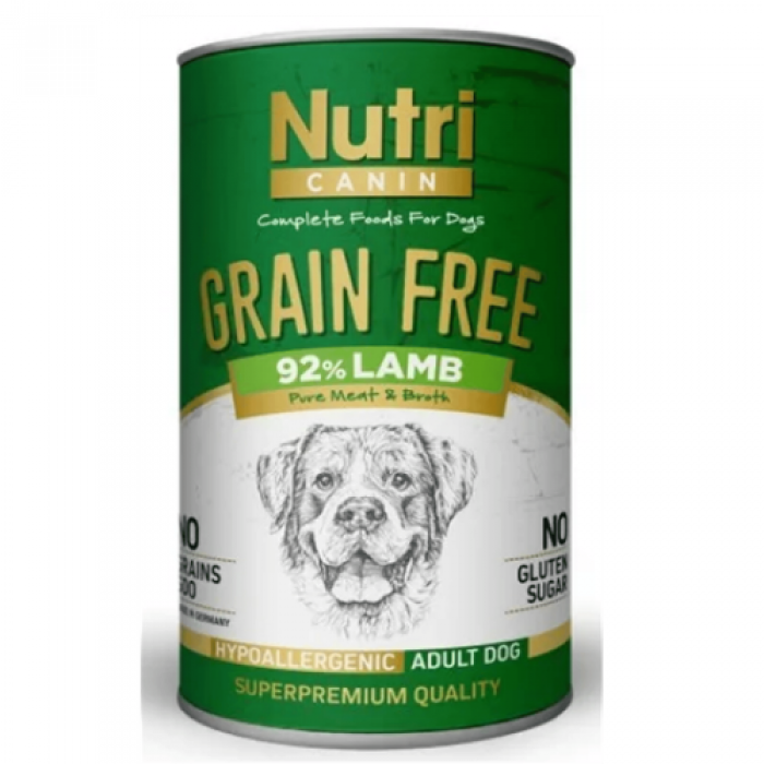 Nutri Canin Tahılsız Kuzulu Patatesli Yetişkin Köpek Konservesi 400 Gr