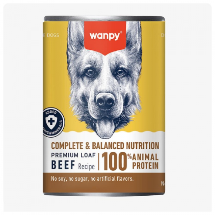 Wanpy Biftekli Tahılsız Yetişkin Köpek Konservesi 375 gr Wanpy Biftekli Tahılsız Yetişkin Köpek Konservesi 375 gr