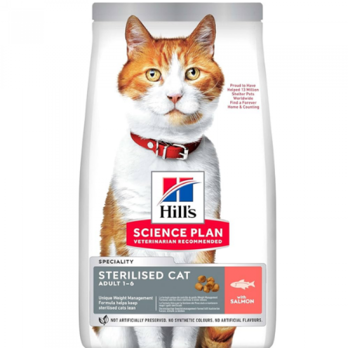 Hill's SCIENCE PLAN Kısırlaştırılmış Yetişkin Somonlu Kedi Maması 8 kg + 2 kg Hill's SCIENCE PLAN Kısırlaştırılmış Yetişkin Somonlu Kedi Maması 8 kg + 2 kg