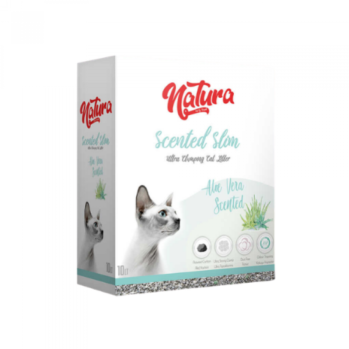 Natura Scented Slim Aloe Vera Kokulu Topaklaşan Kedi Kumu 10 lt Natura Scented Slim Aloe Vera Kokulu Topaklaşan Kedi Kumu 10 lt
