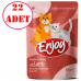 Enjoy Pouch Sos İçinde Et Parçacıklı Kuzu Etli Yetişkin Kedi Konservesi 85 Gr Enjoy Pouch Sos İçinde Et Parçacıklı Kuzu Etli Yetişkin Kedi Konservesi 85 Gr