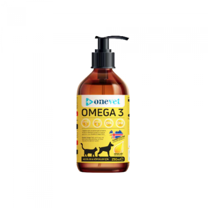 OneVet Omega 3 Kedi ve Köpekler İçin Deri ve Tüy Sağlığı Destekleyici Balık Yağı 250 Ml OneVet Omega 3 Kedi ve Köpekler İçin Deri ve Tüy Sağlığı Destekleyici Balık Yağı 250 Ml