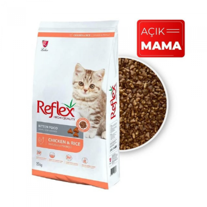 Reflex Kitten Tavuklu Yavru Kedi Maması 1 kg açık mama