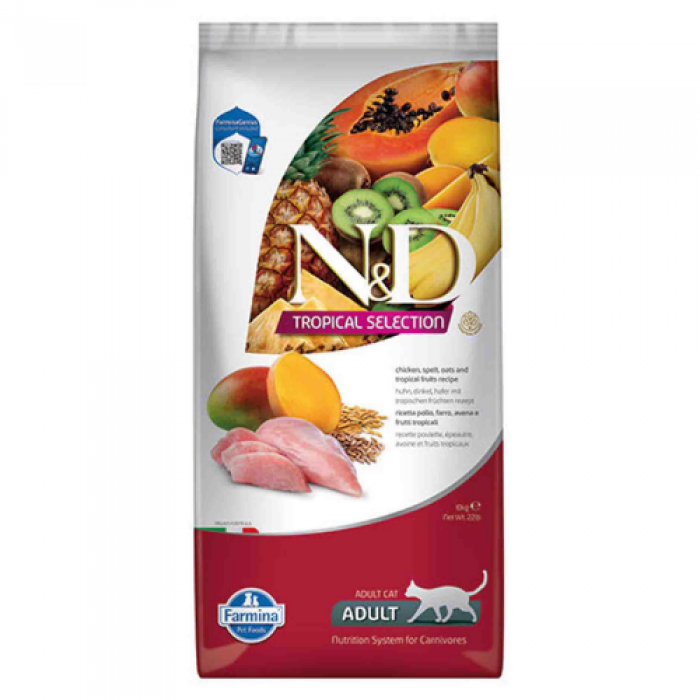 N&D Tropical Selection Tavuk Etli Yetişkin Kedi Maması 10 kg