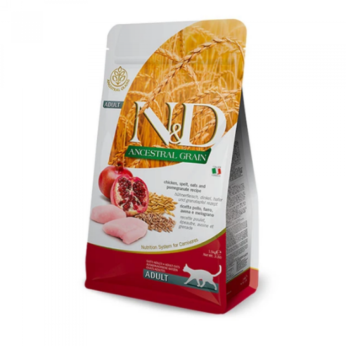 N&D Düşük Tahıllı Tavuklu ve Narlı Kısırlaştırılmış Yetişkin Kedi Maması 5 kg N&D Düşük Tahıllı Tavuklu ve Narlı Kısırlaştırılmış Yetişkin Kedi Maması 5 kg