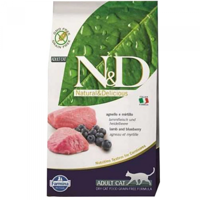 N&D Prime Tahılsız Kuzu Etli ve Yaban Mersinli Yetişkin Kedi Maması - 10 kg N&D Prime Tahılsız Kuzu Etli ve Yaban Mersinli Yetişkin Kedi Maması - 10 kg